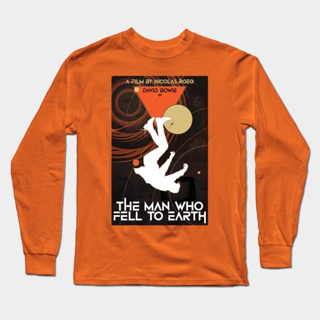 The Man Who Fell To Earth - David Bowie Long Sleeve T-Shirt by BBurn_Art